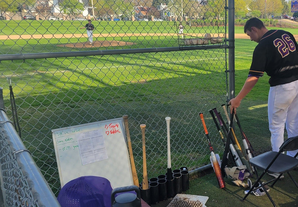 BatStow Dugout: No - Assembly 13 Baseball & Softball Bat Stand – Stow, Go, Display Anywhere - Stickstow
