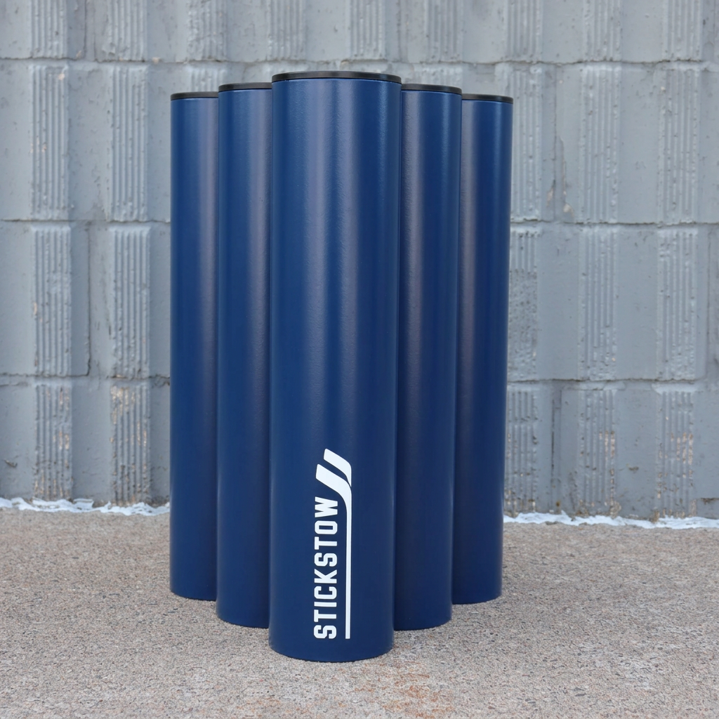 Blue hockey stick organizer