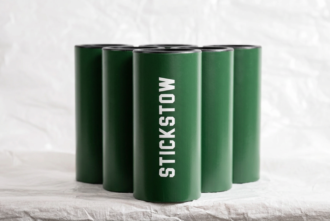 Green baseball bat holder