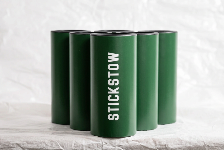 Green baseball bat holder