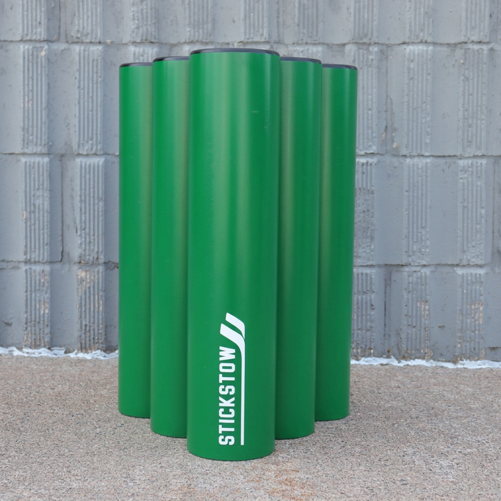 Green hockey stick organizer