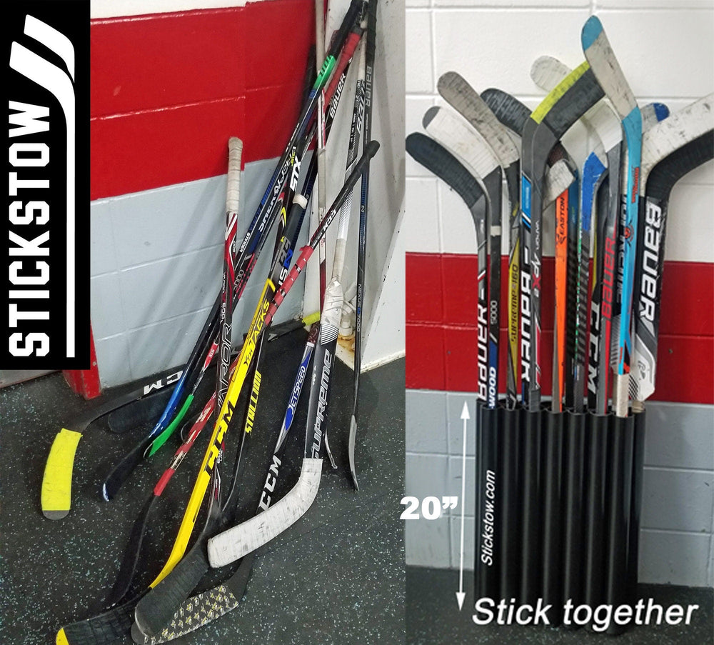Outdoor Rink Stick Rack Stickstow® Hockey Stick Holder – Holds Up to 15 Sticks