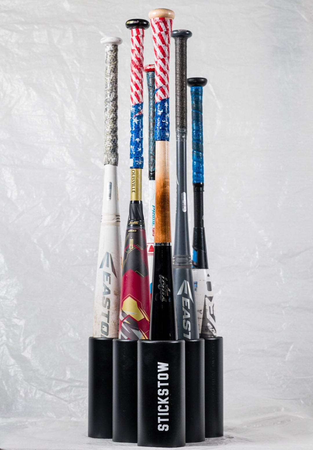 BatStow: Free-Standing Baseball & Softball Bat Rack – No Assembly, Display Anywhere