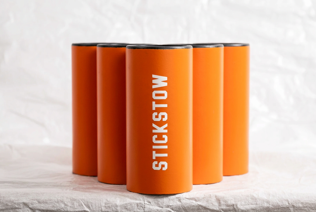 Orange baseball bat holder