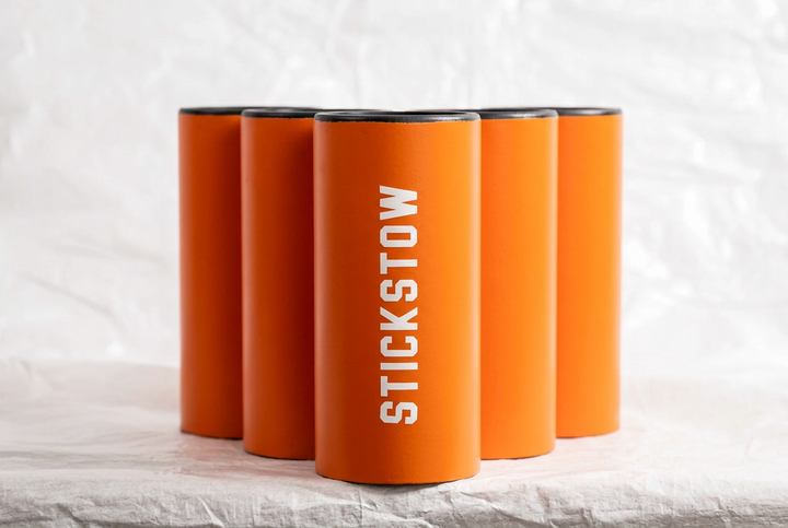 Orange baseball bat holder
