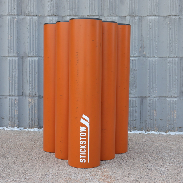 Orange hockey stick organizer