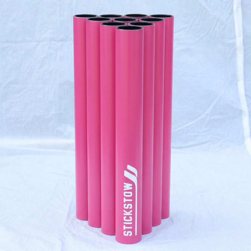 Pink compact hockey stick holder