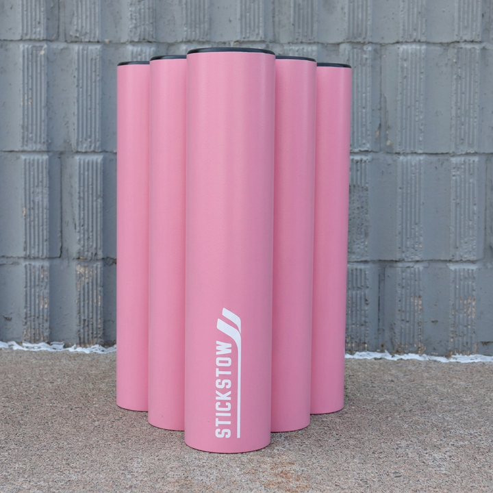 Pink hockey stick organizer