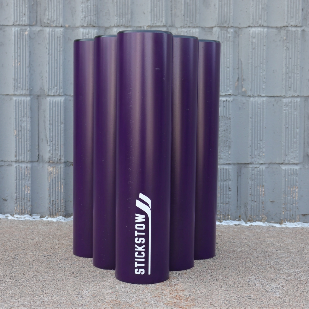 Purple hockey stick organizer