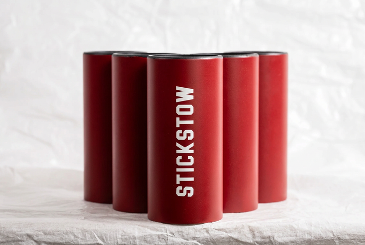 Red baseball bat holder