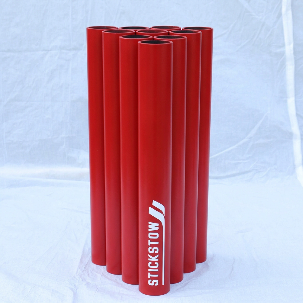 Red compact hockey stick holder