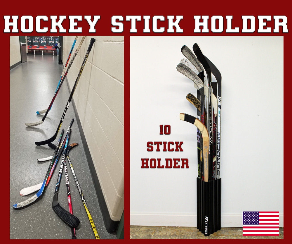 Stickstow #10: Compact Hockey Stick Holder for 1 - 2 Players - Stickstow